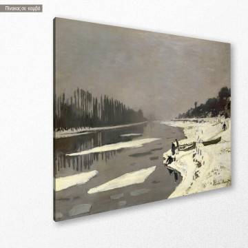 Πίνακας ζωγραφικής Ice floes on the Seine, Monet C, αντίγραφο σε καμβά 2
