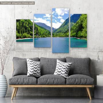 Canvas print Panda lake