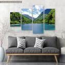 Canvas print Panda lake