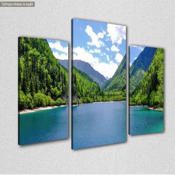 Canvas print Panda lake 2