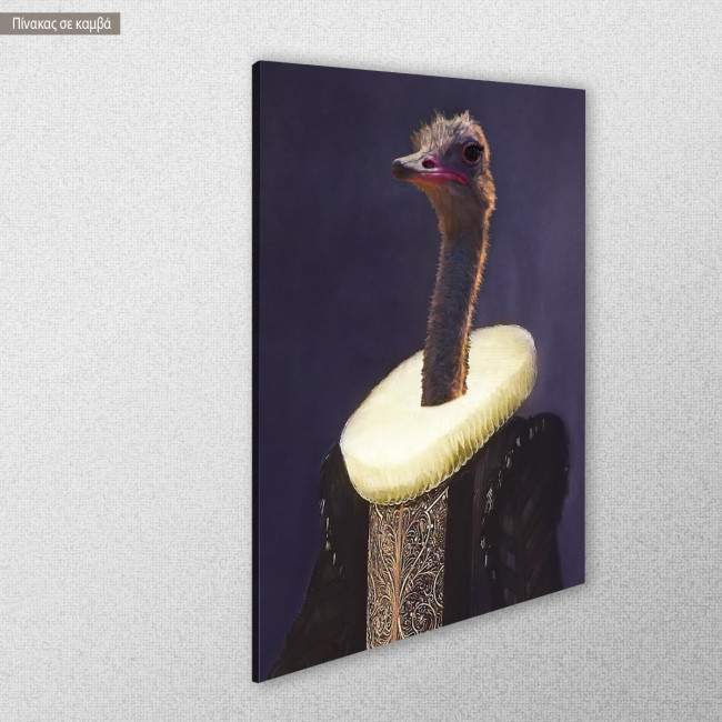 Canvas print Portrait of Aletta Hanemans, reart (original Hals F), side