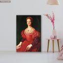 Canvas print Portrait of Lucrezia Panciatichi, reart (original Bronzino A)