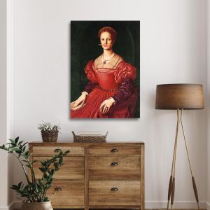 Πίνακας ζωγραφικής Portrait of Lucrezia Panciatichi reart (original Bronzino A) Καμβάς τελαρωμένος Όψη 1 2