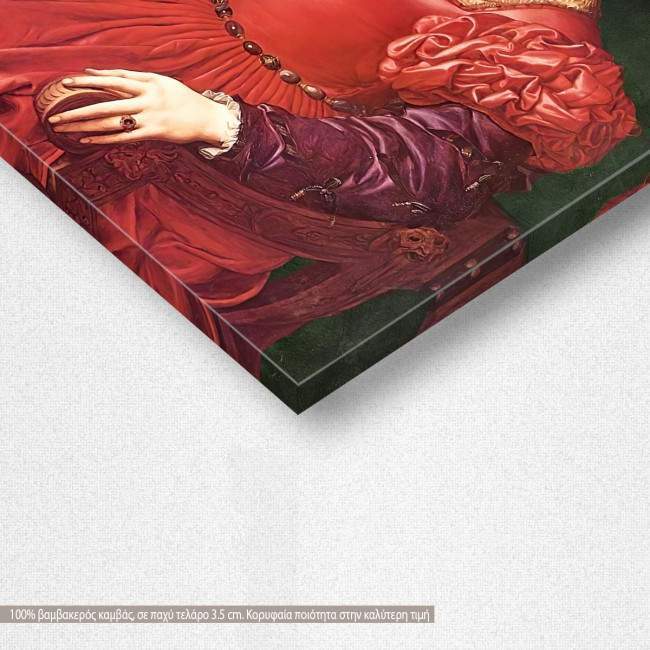 Canvas print Portrait of Lucrezia Panciatichi, reart (original Bronzino A), detail