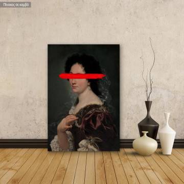 Πίνακας ζωγραφικής Portrait of a woman, reart (original Giovanni Battista Gaulli), αντίγραφο σε καμβά