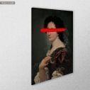 Canvas print Portrait of a woman, reart (original Giovanni Battista Gaulli), side