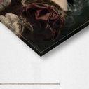Canvas print Portrait of a woman, reart (original Giovanni Battista Gaulli), detail