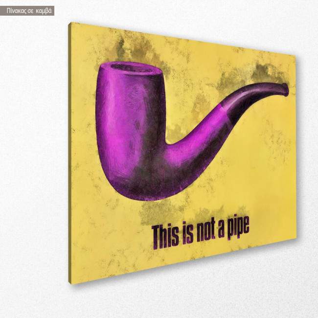 Πίνακας ζωγραφικής The treachery of images reart (original R. Magritte), αντίγραφο σε καμβά, κοντινό