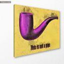 Canvas print The treachery of images reart (original R. Magritte), side