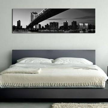 Canvas print Manhattan bridge, panoramic