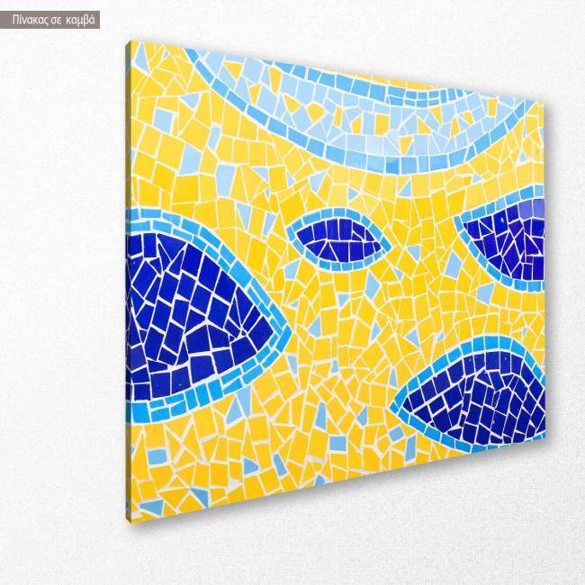 Πίνακας σε καμβά Crystal tiles mosaic, κοντινό