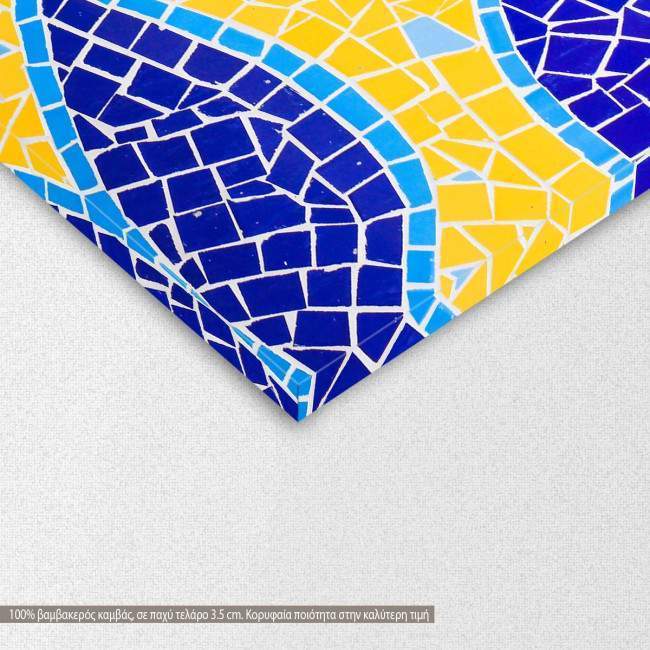 Πίνακας σε καμβά Crystal tiles mosaic, λεπτομέρεια