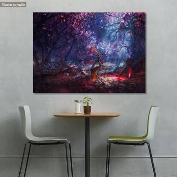Πίνακας σε καμβά Beautiful forest, digital art