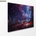 Canvas print Beautiful forest, digital art, side