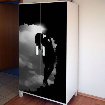 Door sticker Girl in a cave 2