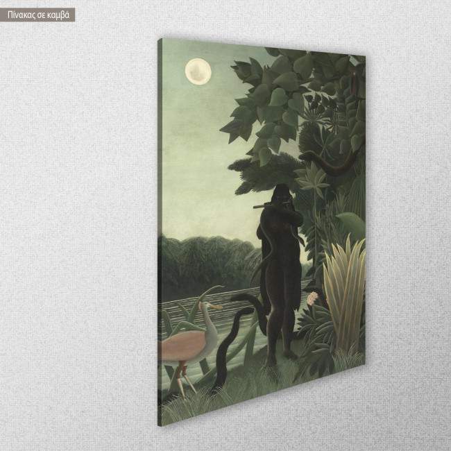 Canvas print The snake charmer, Rousseau H, side