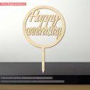 Ξύλινο στεφάνι με στήριξη, Happy anniversary