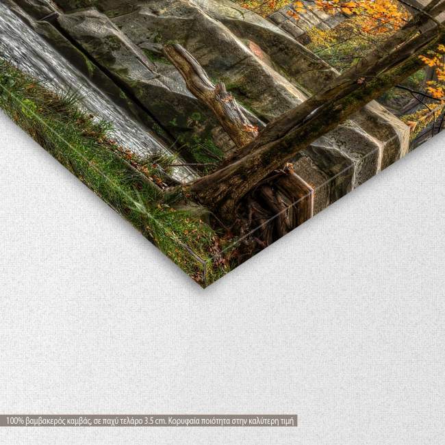 Canvas print Berea falls In autumn,  3 panels, detail
