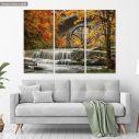 Canvas print Berea falls In autumn,  3 panels