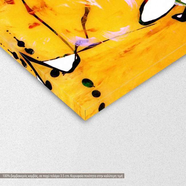 Πίνακας σε καμβά Summer dance abstract, δίπτυχος, λεπτομέρεια