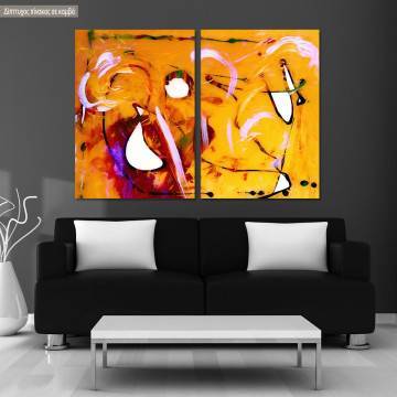 Canvas print Summer dance abstract, two panels