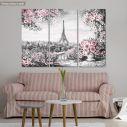 Canvas print Summer in Paris,  3 panels