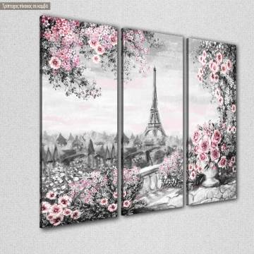 Canvas print Summer in Paris,  3 panels 2