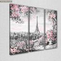 Canvas print Summer in Paris,  3 panels, side