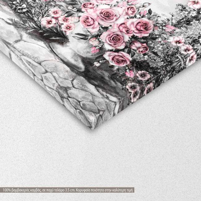 Canvas print Summer in Paris,  3 panels, detail