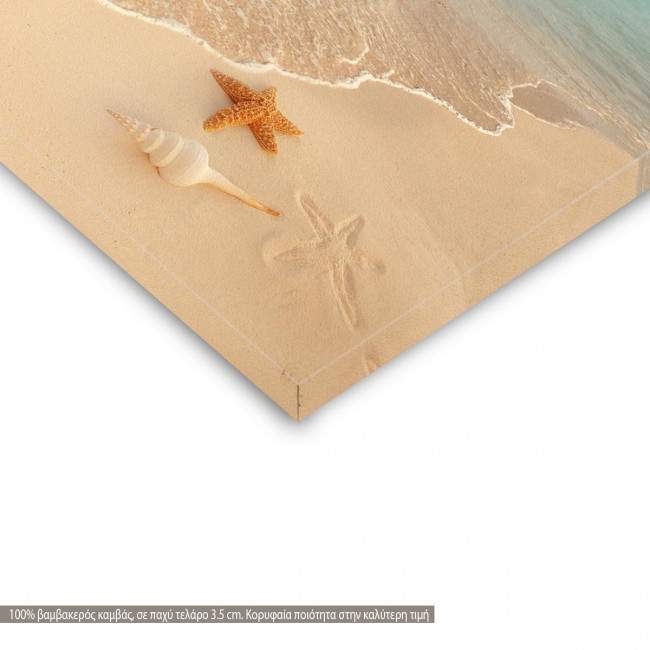 Πίνακας σε καμβά Turquoise caribbean, λεπτομέρεια