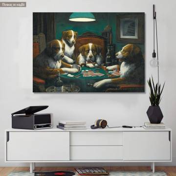 Canvas print Poker game, Coolidge C. M.