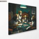 Canvas print Poker game, Coolidge C. M, side