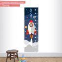 Wall stickers height measure Rocket