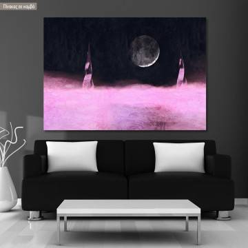 Canvas print Abstract  moon and glass figures