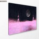Canvas print Abstract  moon and glass figures, side