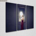 Canvas print Under the moonlight,  3 panels, side