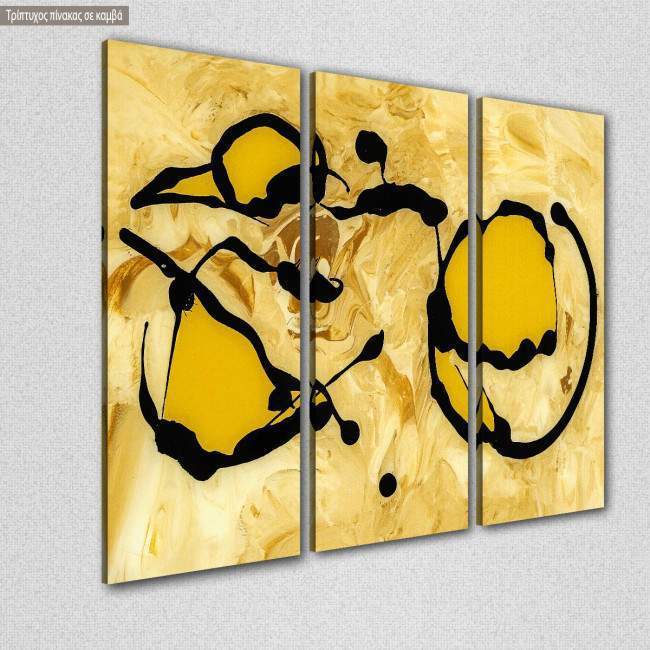 Canvas print Abstract on glass, 3 panels, side