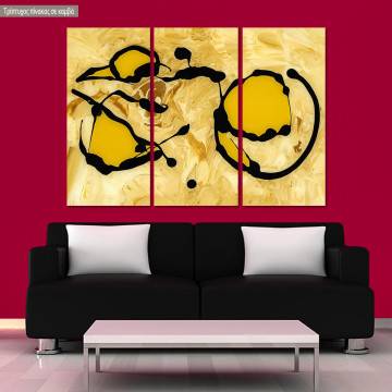 Canvas print Abstract on glass, 3 panels