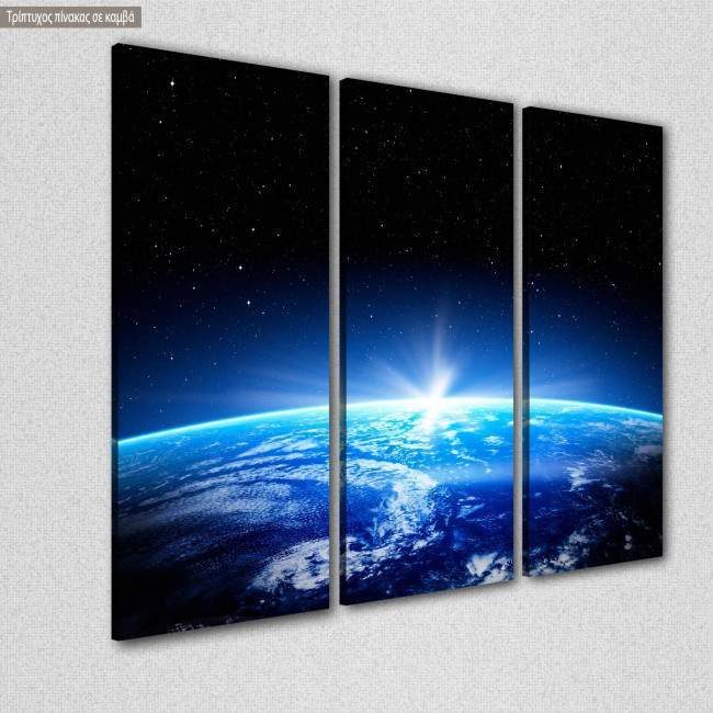 Canvas print Earth, 3 panels, side