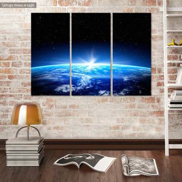 Canvas print Earth, 3 panels