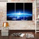 Canvas print Earth, 3 panels