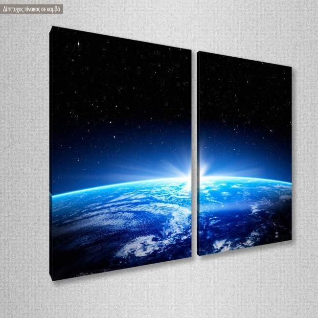 Canvas print Earth, two panels, side