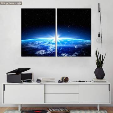 Canvas print Earth, two panels