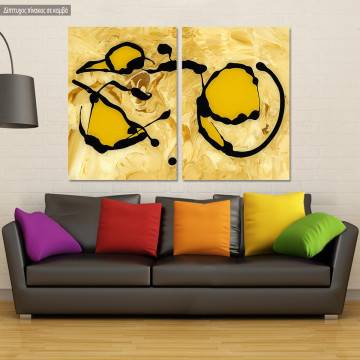 Canvas print Abstract on glass, two panels