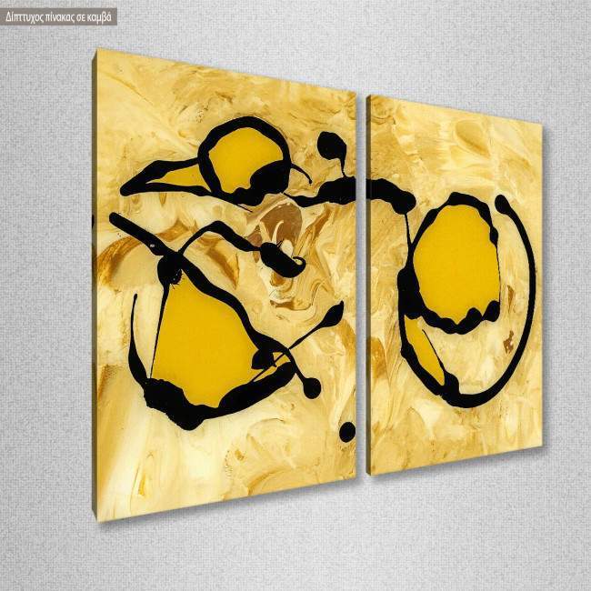 Canvas print Abstract on glass, two panels, side