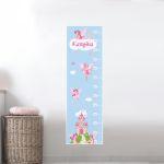 Wall stickers height measure Fairies and castle