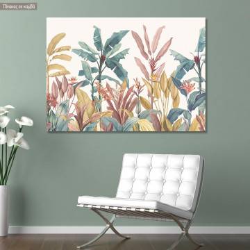 Canvas print Vintage tropical scene