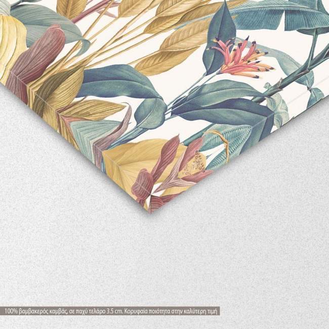 Canvas print Vintage tropical scene, detail