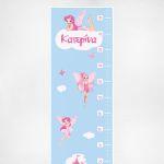 Wall stickers height measure Fairies and castle