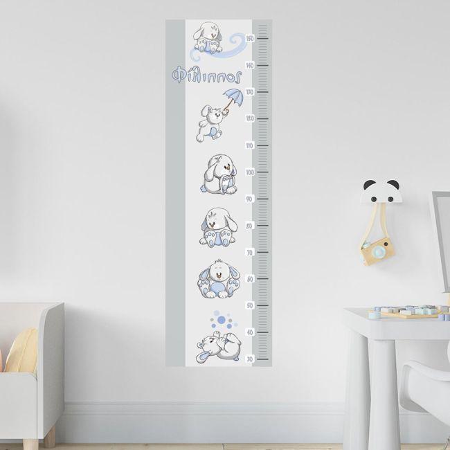 Wall stickers height measure Rabbits